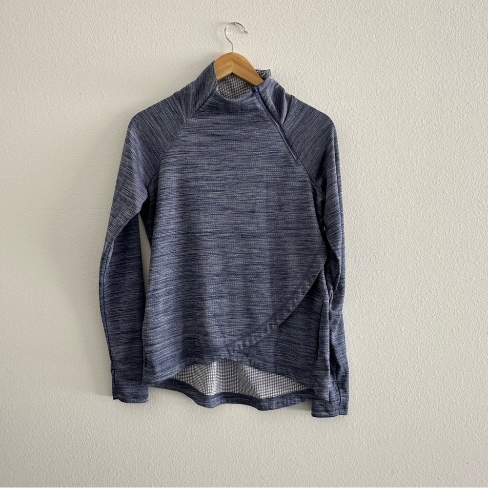 Ibkul Pullover Womens Medium Blue Long Sleeve‎ Assymetrical